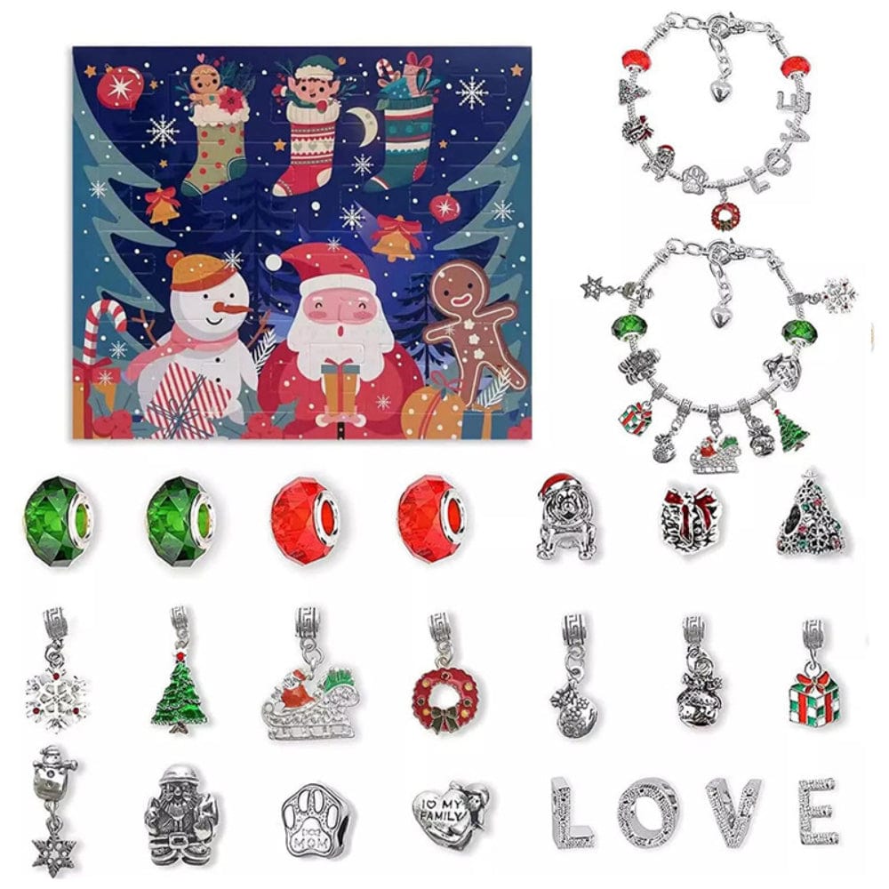 Christmas Advent Calendar 24 Days DIY Christmas Bracelet Gifts for Kids - Image 2