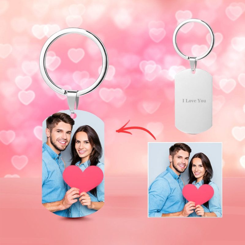Picture Keychain Christmas Gifts for Girlfriend – Stainless Steel
