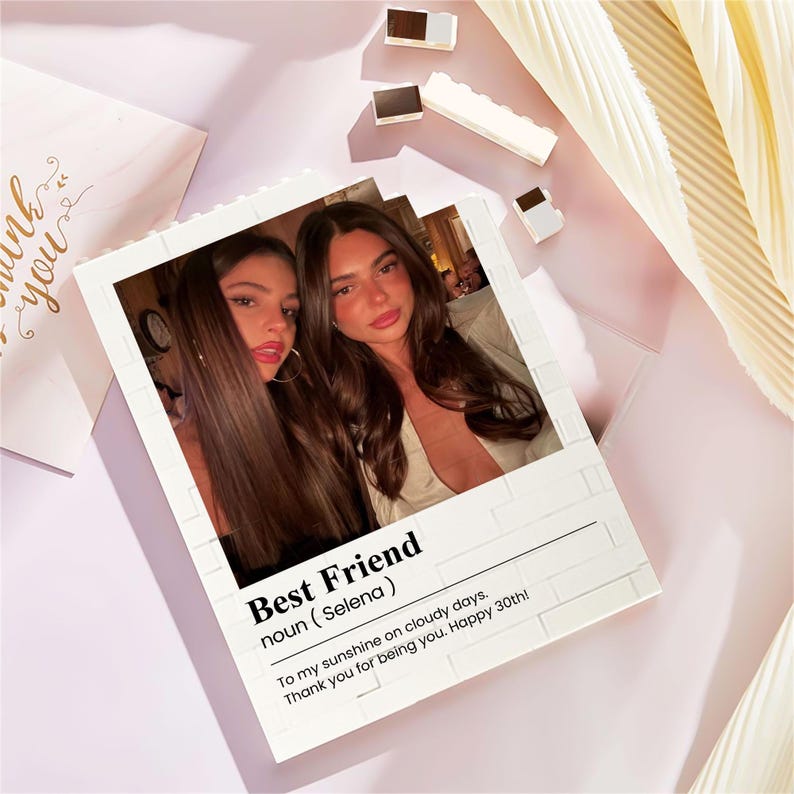 Personalized Photo Text Best Friend Building Block Photo Frame Soul Sister Gift For Her Friendship Day Gifts 9