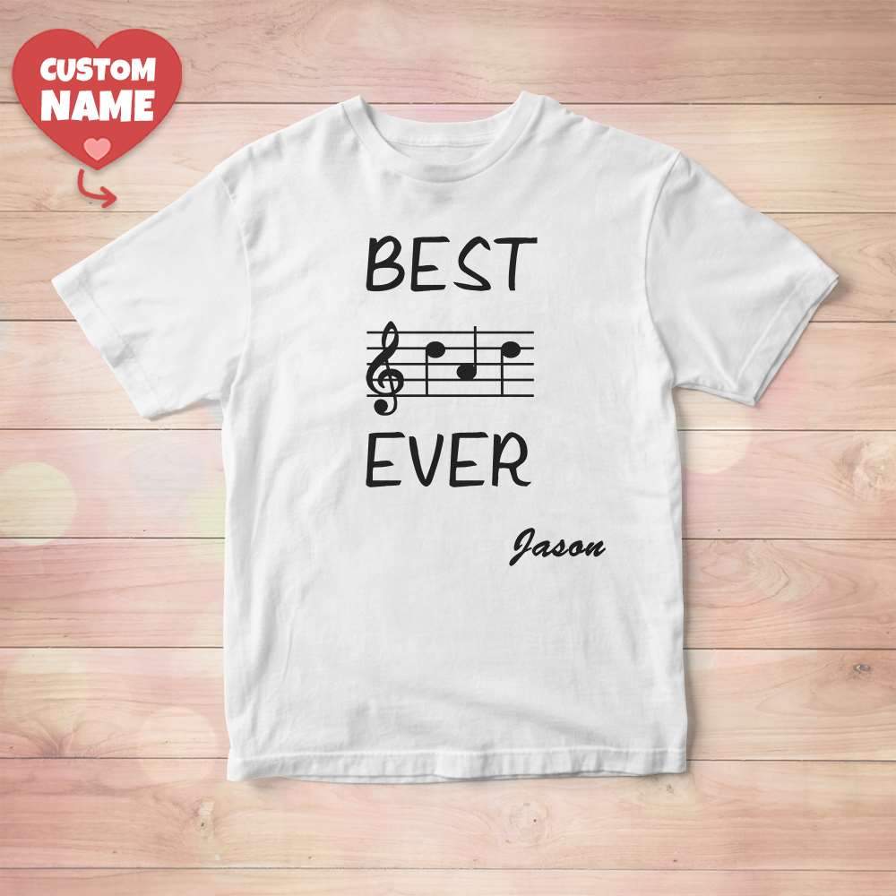 Father's Day Gift For Music Lover Personalized T-shirt - "Best Dad Ever" - Image 4