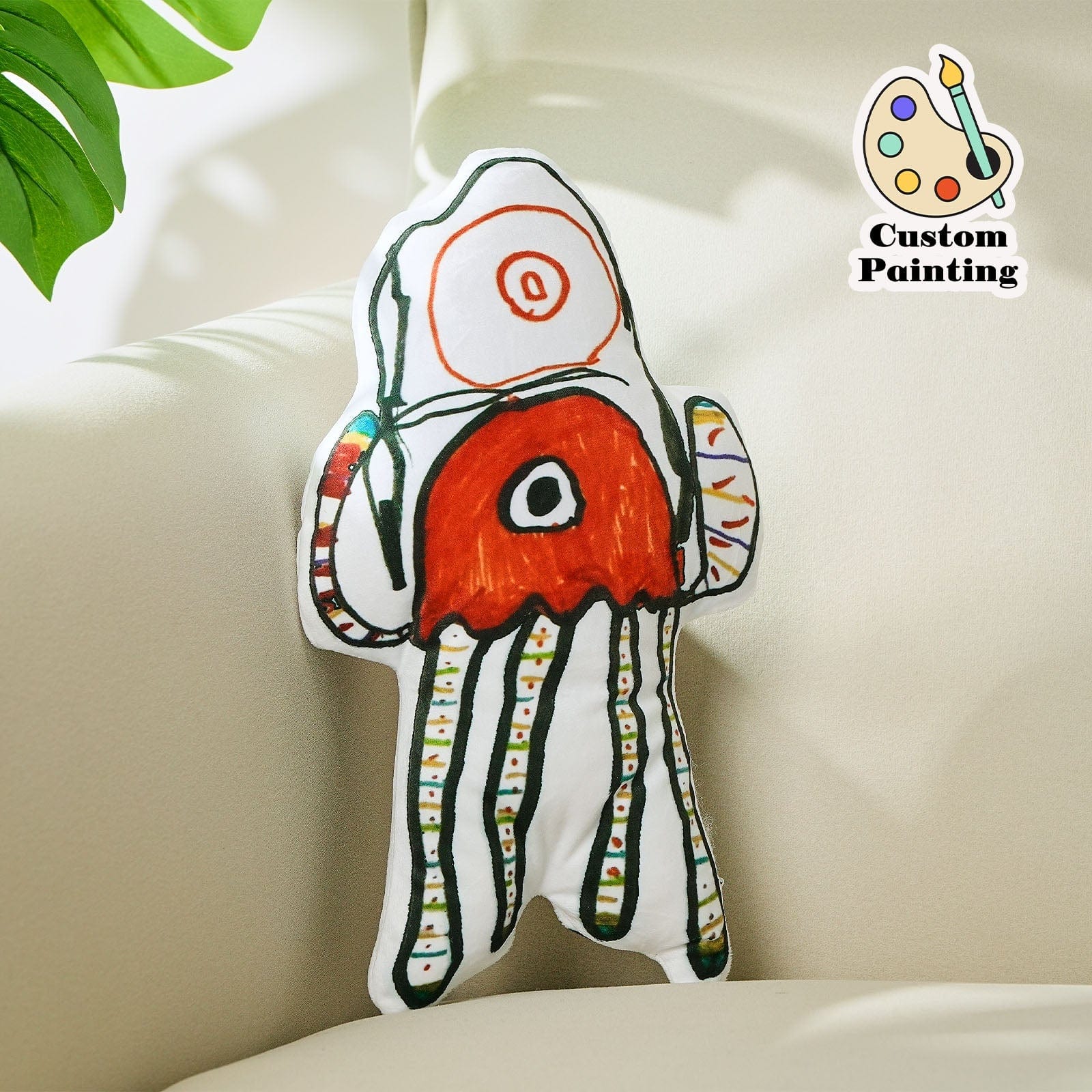 Custom Kids Hand Drawing Artwork Picture Pillow Gifts for Kids - Image 4