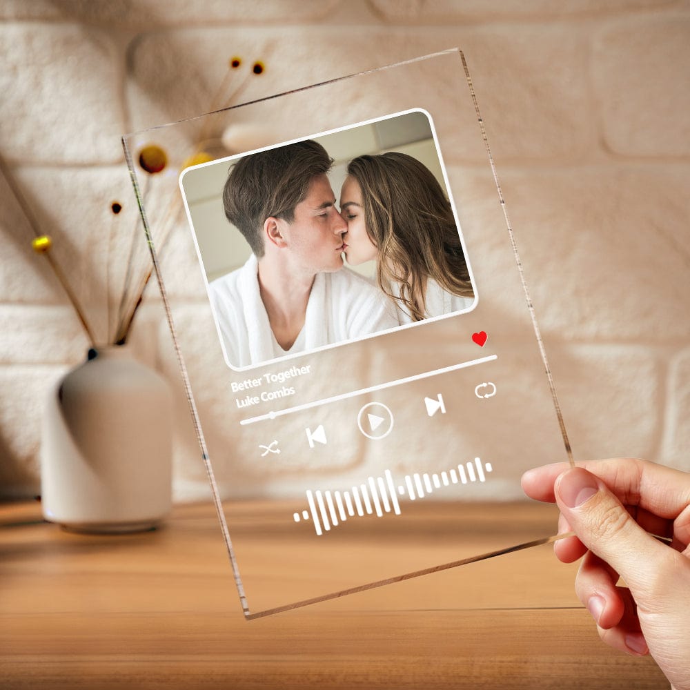 Custom Song Code Plaque Night Lamp Acrylic Music Plaque Keychain Valentine's Day Gift - Image 4