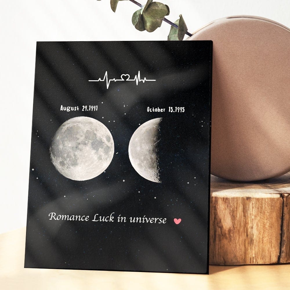 First Date Gifts Moon Phase Plaque Date Gifts Moon Gifts - Image 2