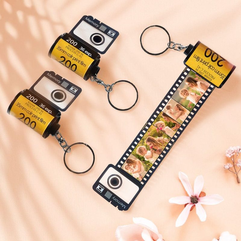 Mother’s Day Gift Custom Colorful Camera Roll Keychain Romantic Personalized Gifts
