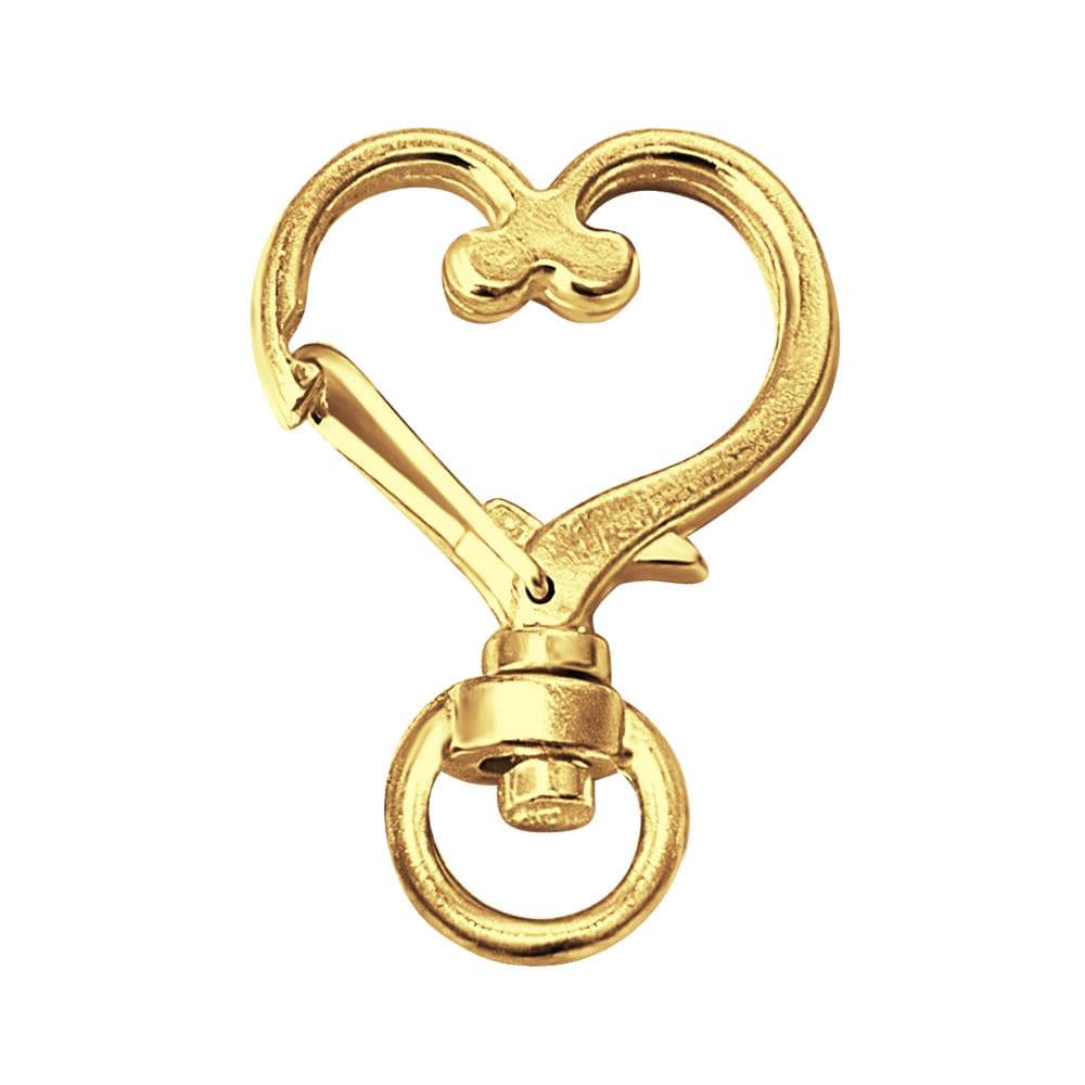 Heart-Shaped Swivel Snap Hook Keychain Metal Spring Snap Keychain Hook Lobster Clasp Key Ring Gold