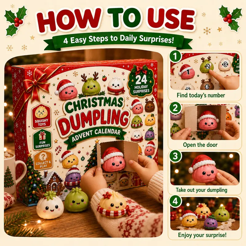 Dumpling Squishy Advent Calendar — 24 Days of Squeeze