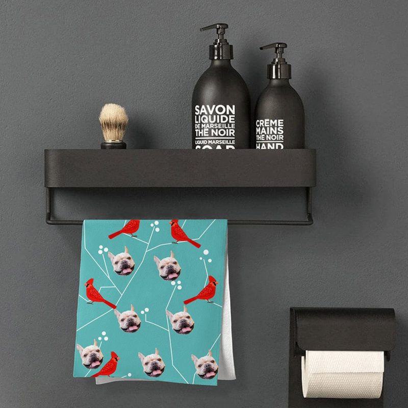 Customised Towel With Dog Faces Personalized Photo Towel Gifts for Dog Lovers