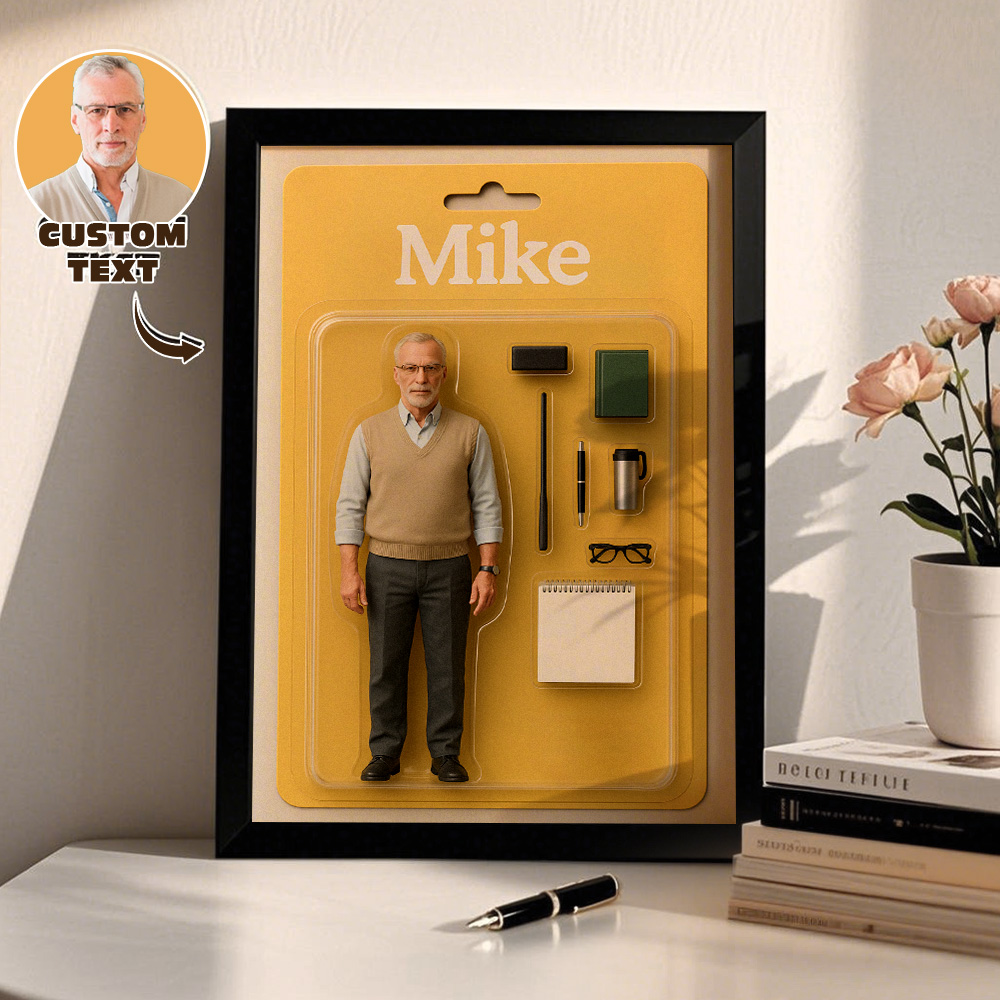 Fully Body Custom Action Figure Portraits | Personalized Toy Box Art | Custom Photo Frame Decorations