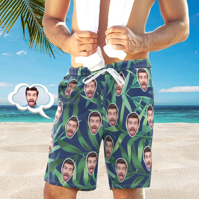Personalized Face Photo Lounge Shorts Swim Trunks Funny Gifts For Him Gifts for Him