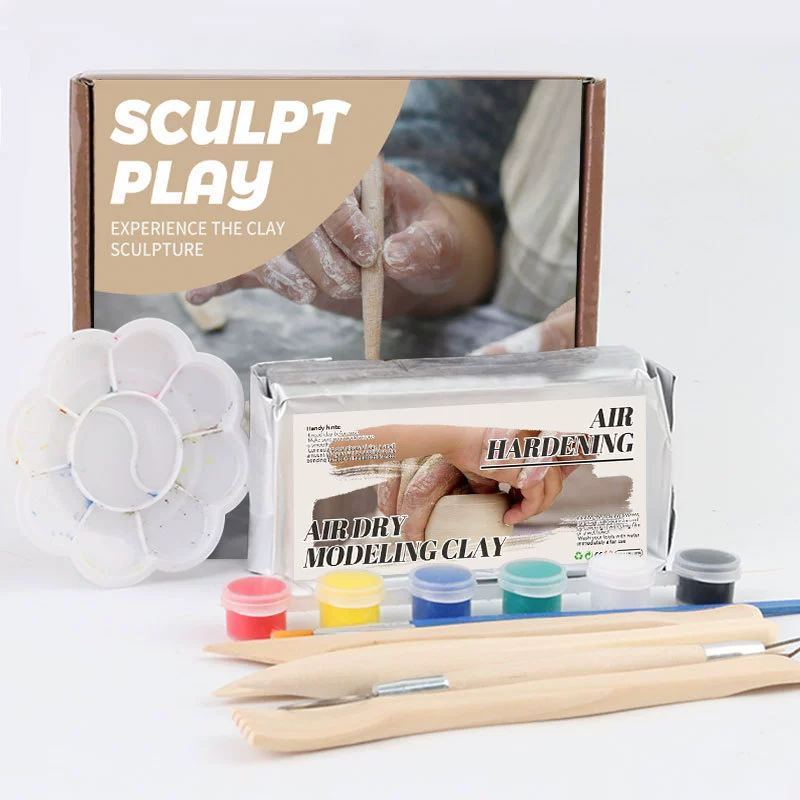 No-Bake DIY Air-Dry Pottery Clay EN71 Standard Sculpting Kit