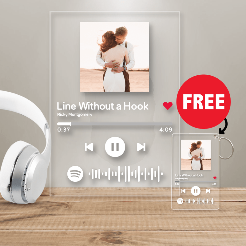 Personalized Spotify Plaque Anniversary Gift Valentines Day Gifts – Buy 1 Get 1 Free