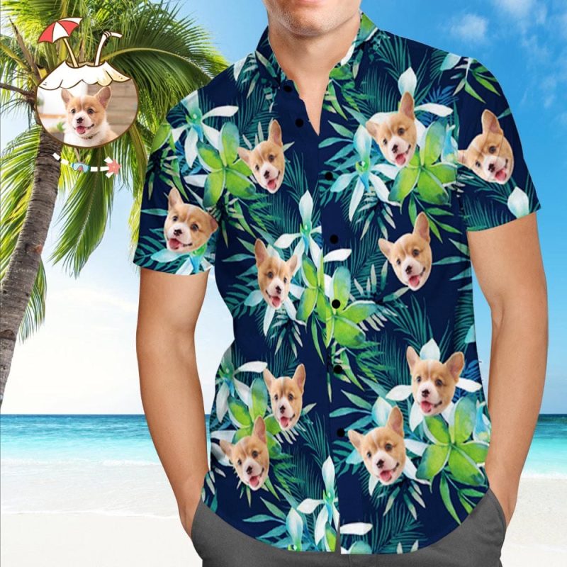 Personalized Dog Face Hawaiian Shirt With Face Gift For Pet Owners Custom Dog Face Shirts