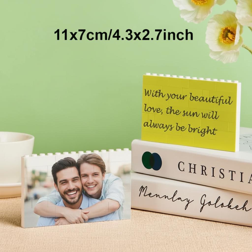 Spotify Personalized Building Brick Photo Block Frame LGBT Gift - Image 2