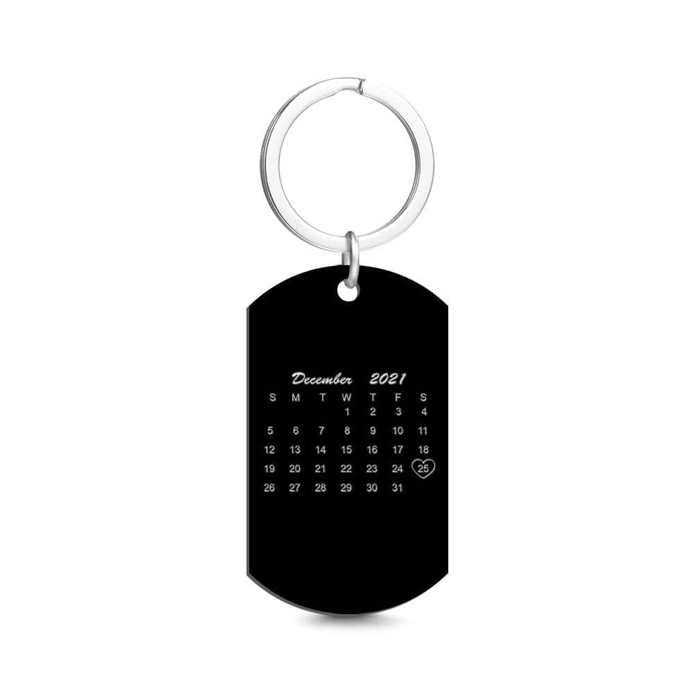 Custom Keychain Photo Calendar Keychain Tag Keychain Gifts - Image 2