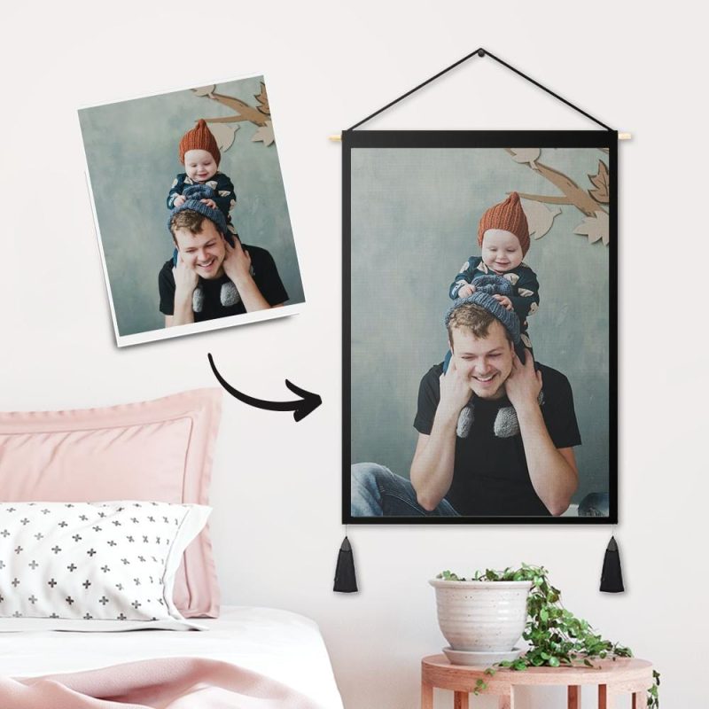 Father’s Day Gift Photo Tapestry with Frame – 2 Sizes