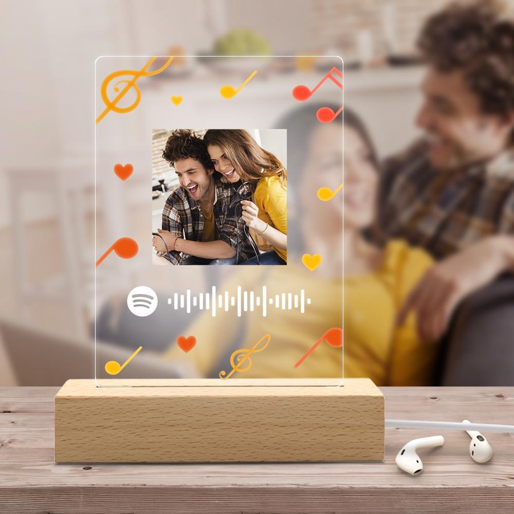 Spotify Glass Night Light Music Spotify Engraving Night Light Personalized Gift - Image 2