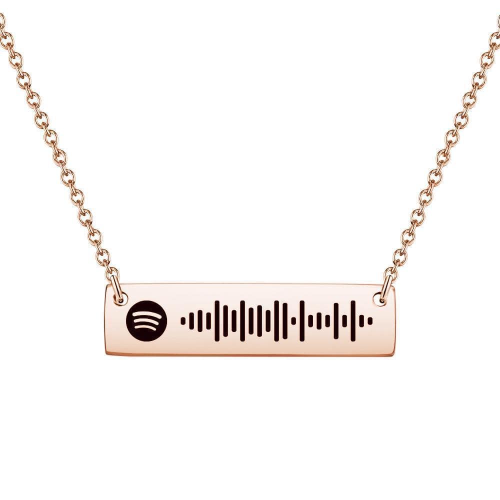 Spotify Necklace Personalized Bar Necklace Music Code Necklace Valentine's Day Gift - Image 2