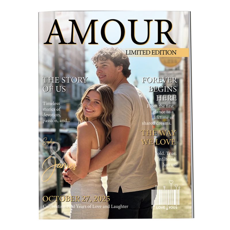 Personalized AMOUR Magazine for Couples on Valentine’s Day & Anniversary