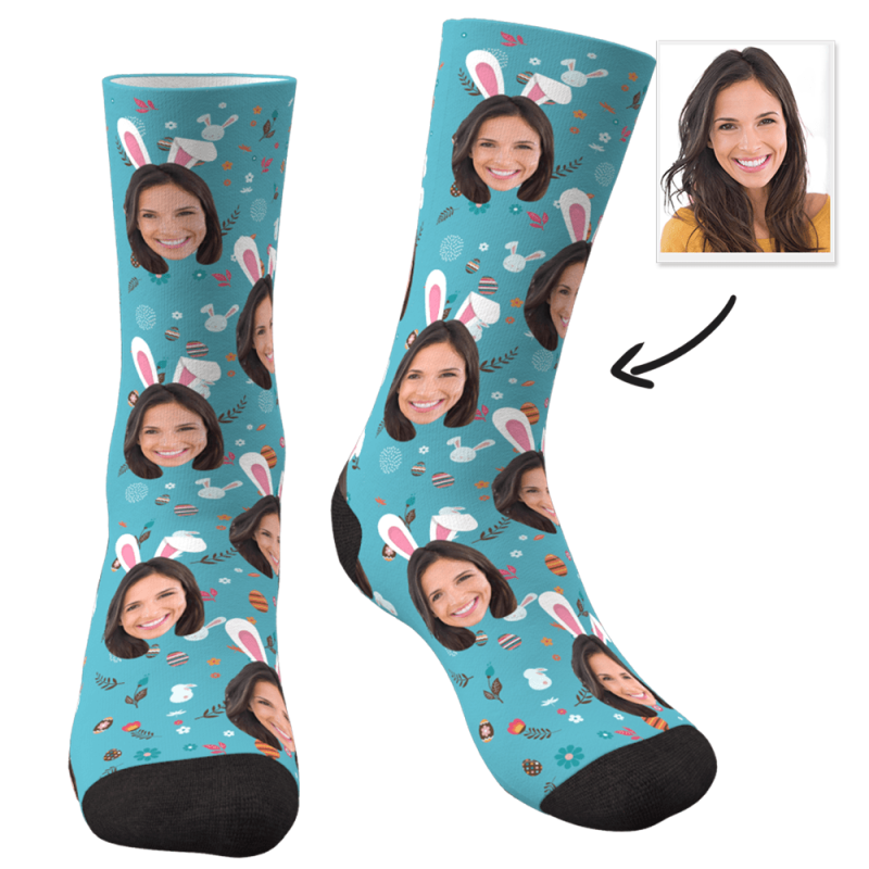 Custom Bunny Socks Face Socks Personalized Easter Gifts For Bunny Lover