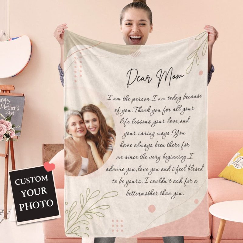 Mother’s Day Blanket Custom Photo Blanket Best Gifts for Her