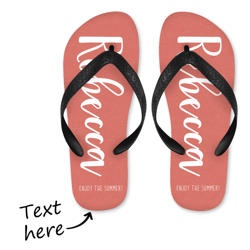 Custom Flip Flop Custom Gift  – Name/Text