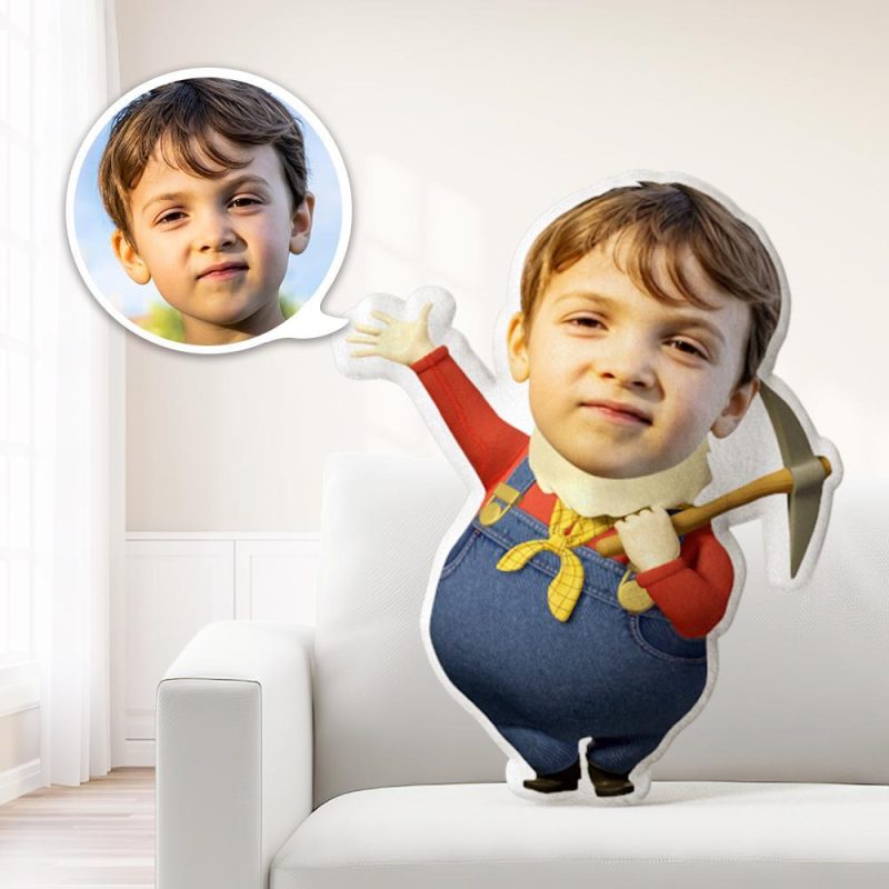 Photo Pillow Face Pillow Personalized Pillow Custom Pillow Minime Pillow Doll Stinky Pete the Prospector Gift For Children
