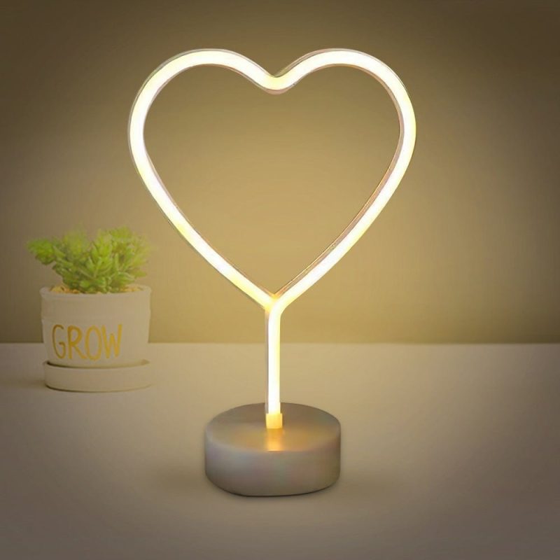 Neon Led Lights Heart Shape Valentine’s Day Gift For Girfriend