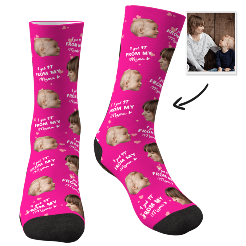 Custom Socks Birthday Gift – I Got It From My Mom Mother’s Day Gift