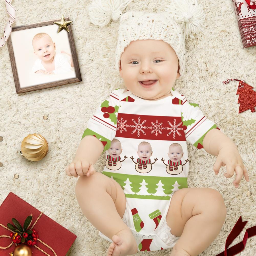 Custom Infant Christmas Pajama Baby's First Christmas Outfit Christmas Gifts For Newborn