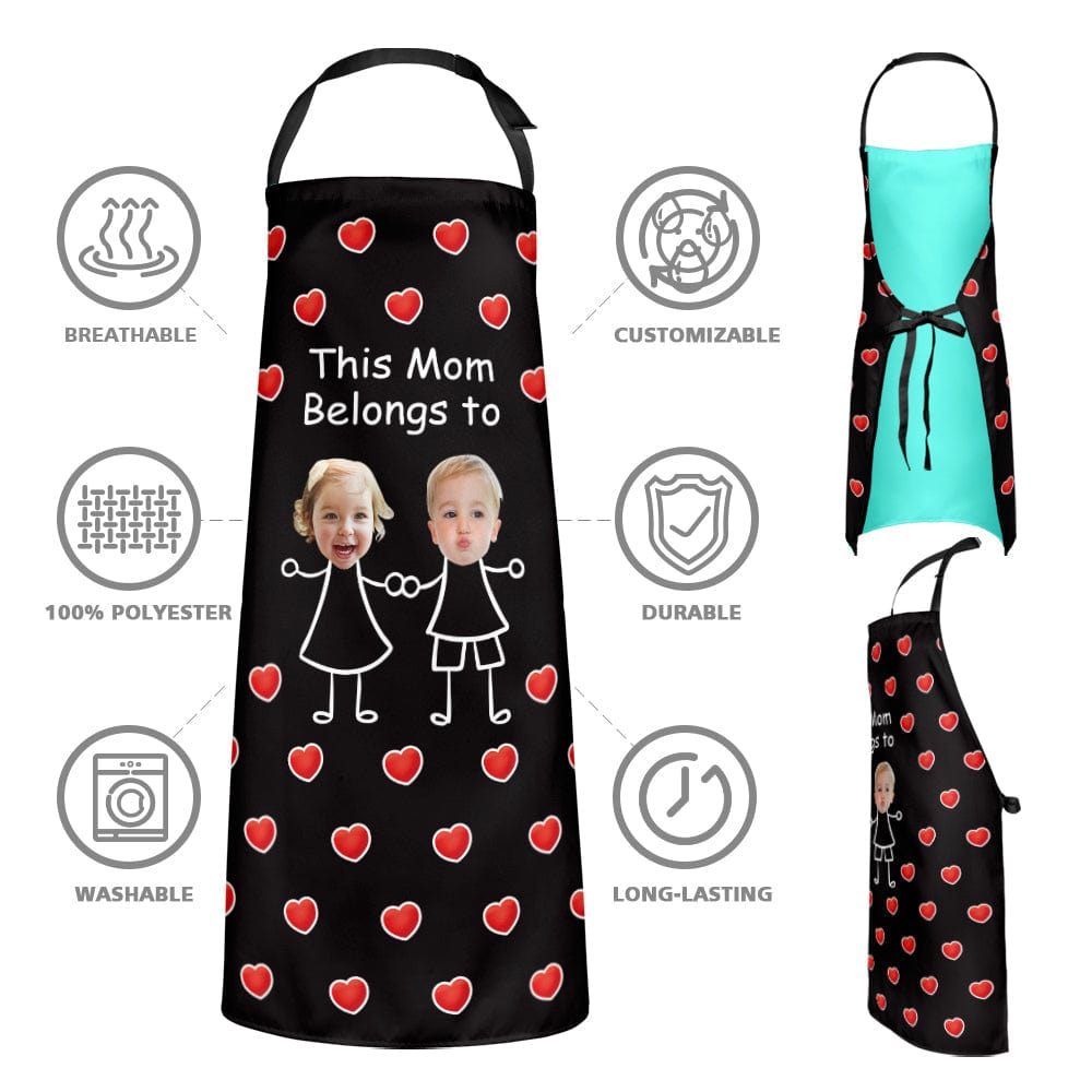 Custom Photo Apron Personalized Mother's Day Apron Custom Gift for Mom - Image 2