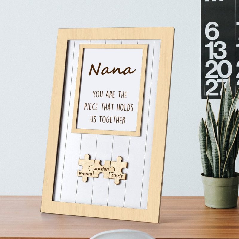 Mother’s Day Puzzle Plaque You Are The Piece That Holds Us Together Gifts for Nana
