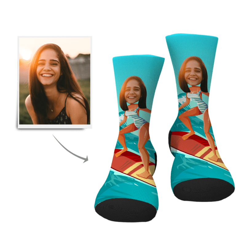 Girlfriend’s Gift Photo Socks Long Distance Gift
