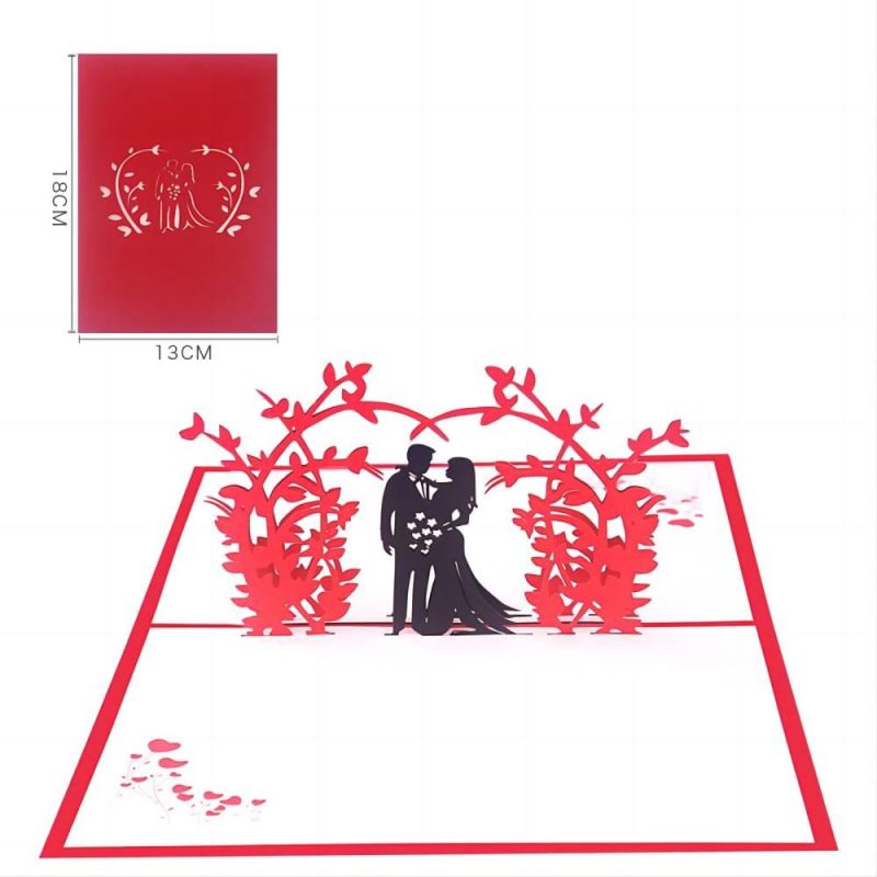 3D Creative Valentine’s Day Pop Up Card Garden Wedding Pop Up Greeting Card