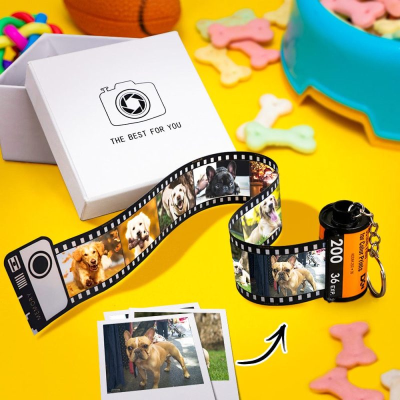Custom Camera Roll Keychain Personalized Film Keychain Gifts For Pet Lover