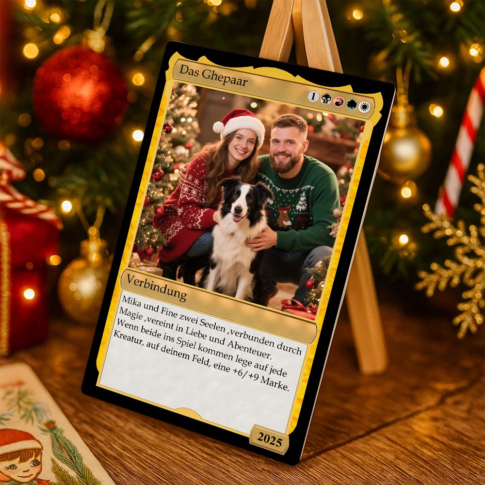Personalized Couple Trading Card – Custom Photo Fantasy Gift for Christmas or Anniversary - Image 2