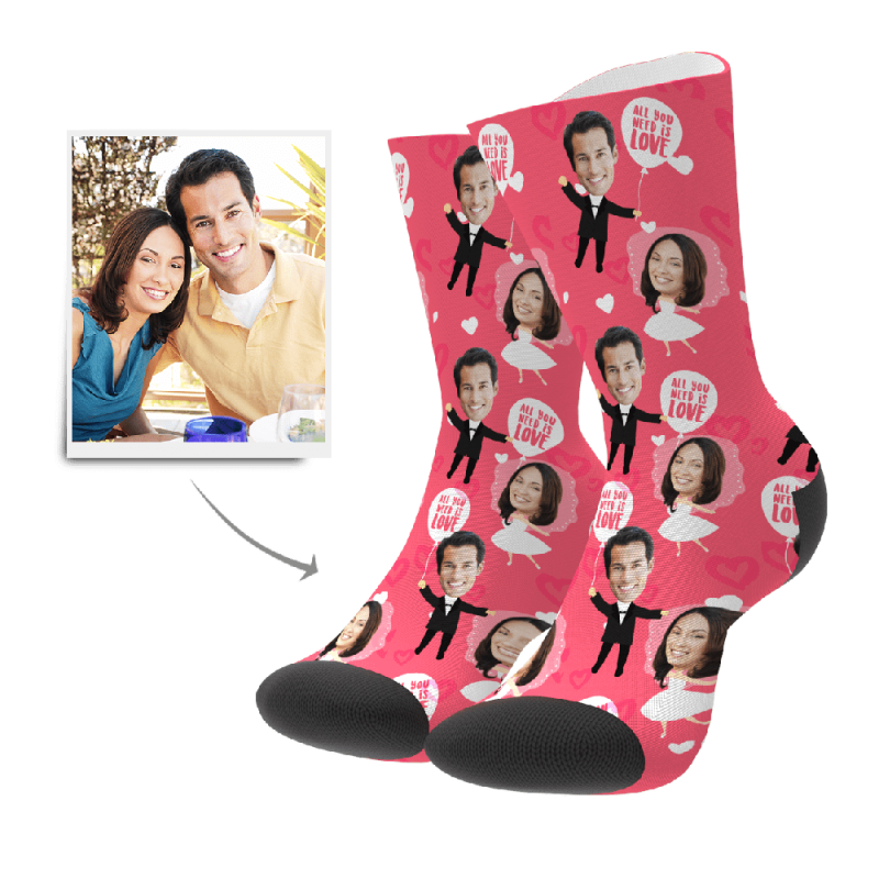 Wedding Socks Custom Photo Socks Wedding Anniversary Face Mash Socks