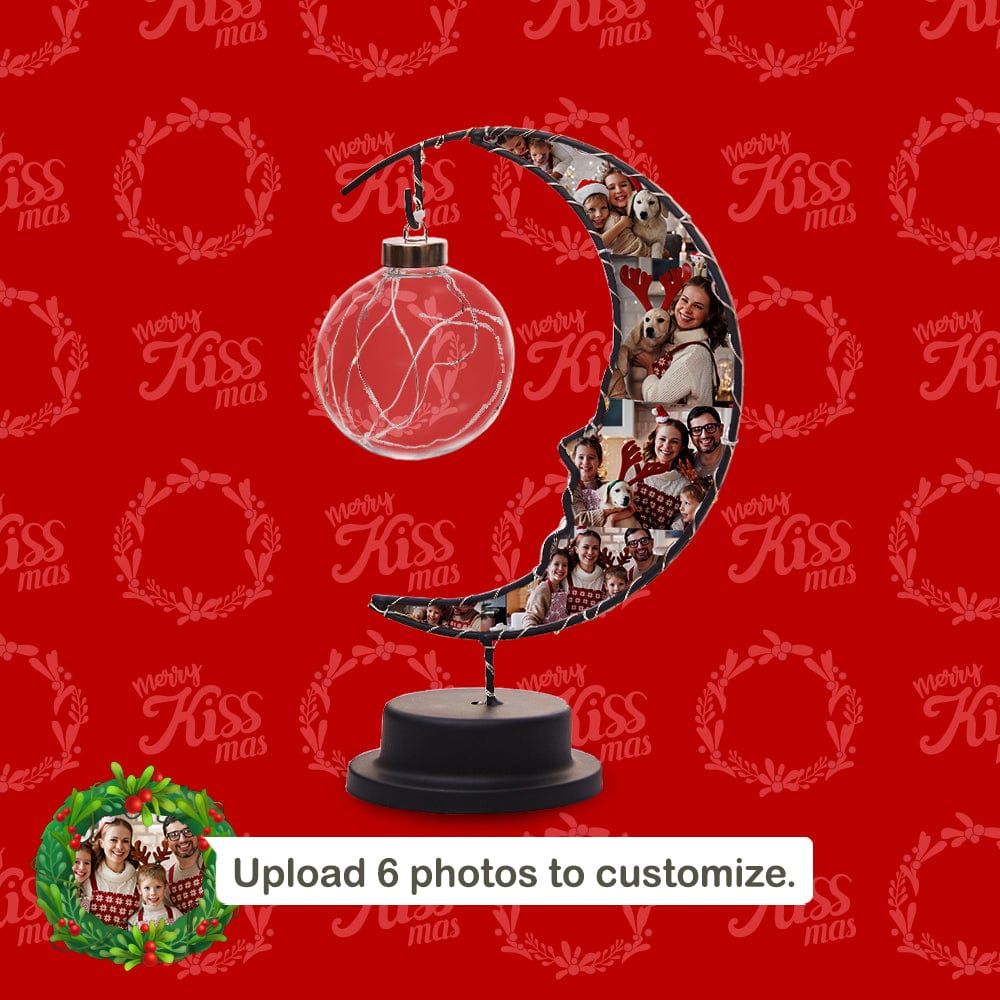 Personalized Photo Moon Light with 6 Photo Christmas Gifts Home Decor Gifts - Image 2