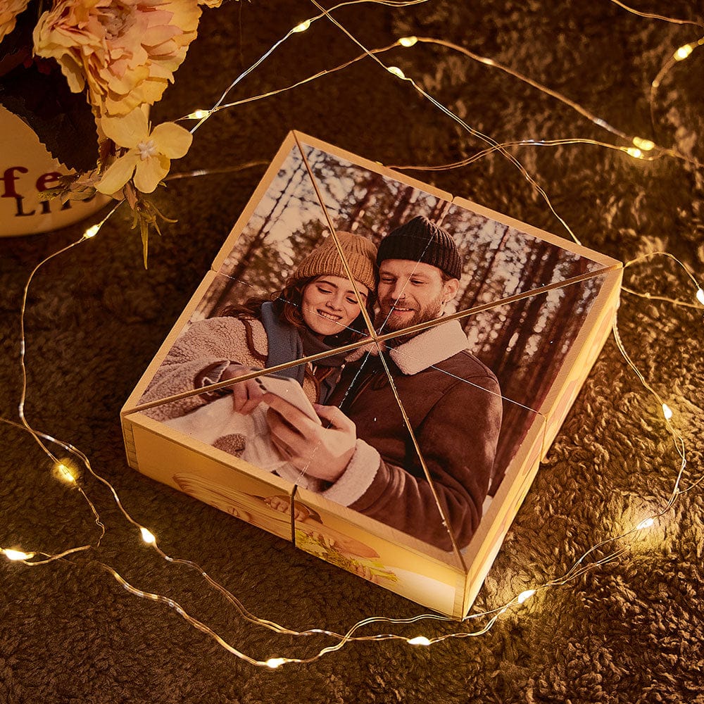 Custom Multiphoto Photo Cube Personalized Home Ornament Photo Cube - Image 4