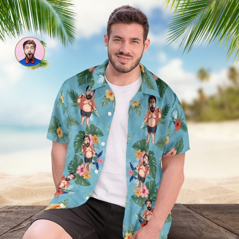 Custom Hawaiian Shirt With Face Custom Face Funny Hawaiian Shirt Gifts for Beach Party Gifts Multiple Styles