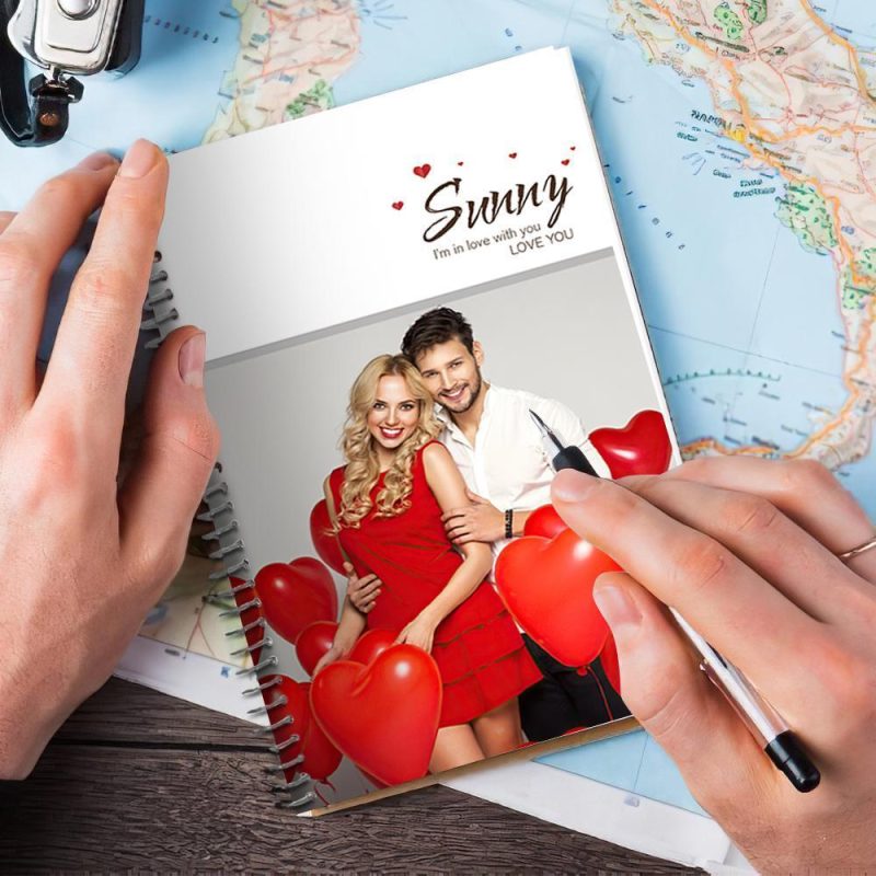 Ruled Spiral Notebook Personalized Gifts For Couples 14*21CM