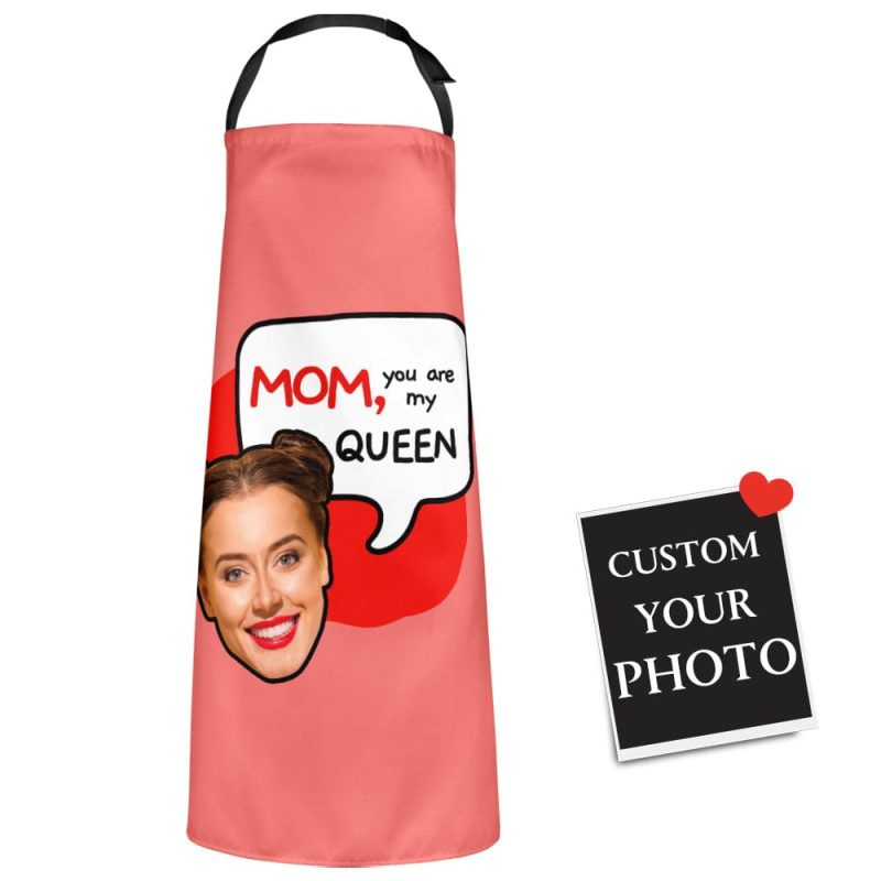 Custom Mother’s Day Apron Personalized Photo Apron Gift for Mom