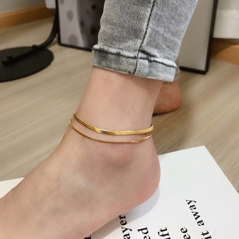 Bohemian Anklet Gold Double Layers Anklet Fashion Anklet Best Friend Gift
