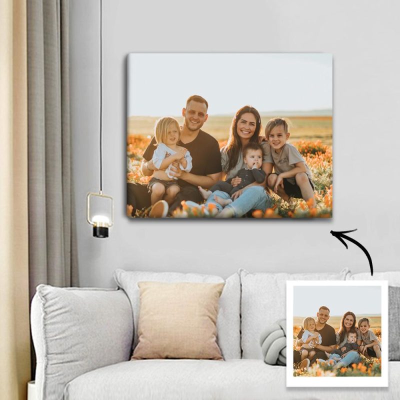 Father’s Day Canvas Father’s Day Gift Family Photo Canvas Prints – 45*30cm