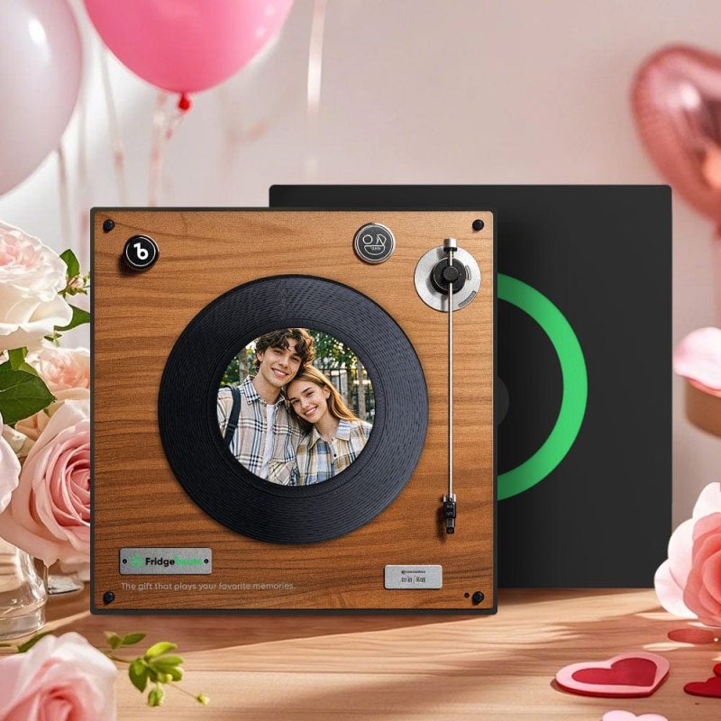 Custom Music & Photo Fridge Magnet Can Customize 1-6 Vinyl and Songs