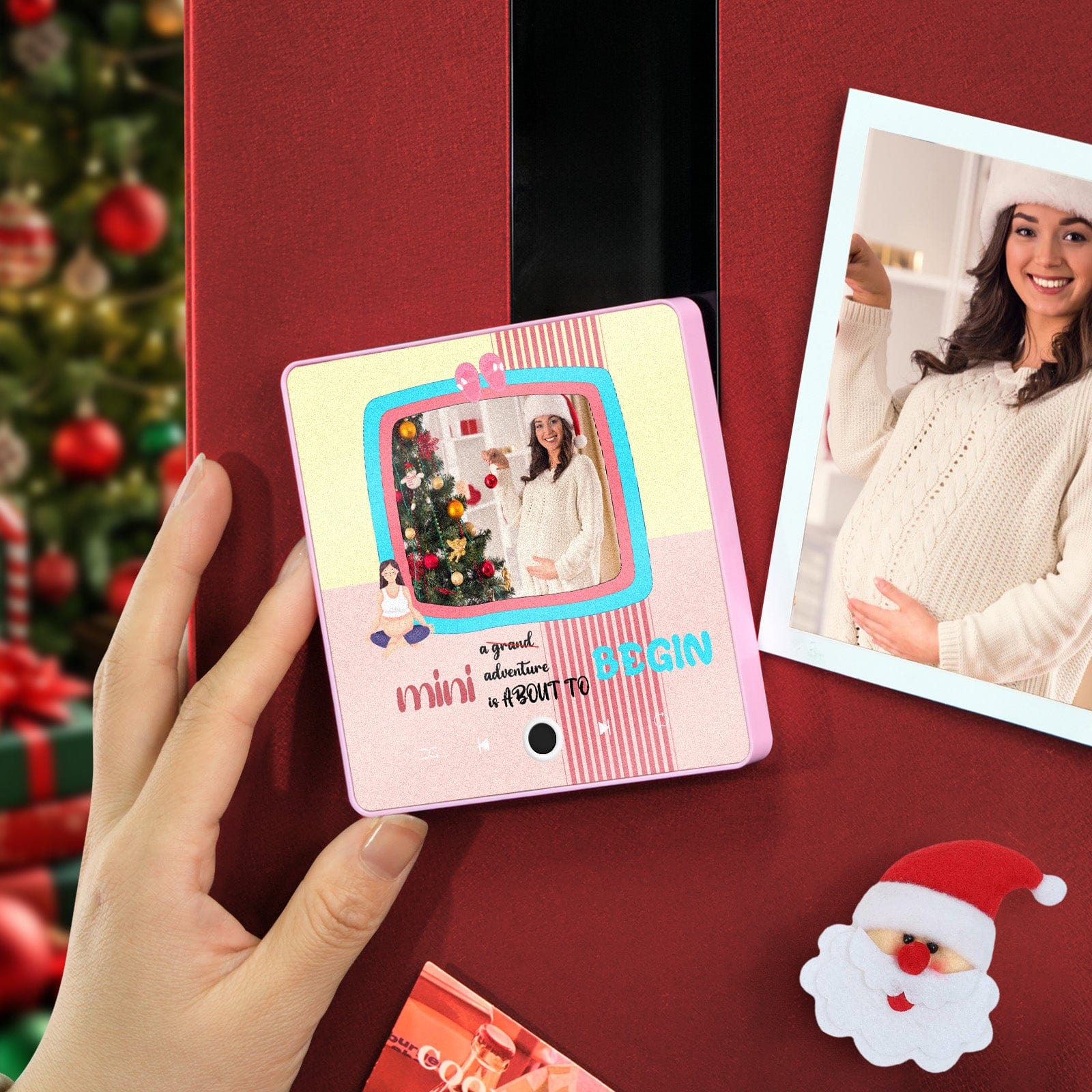 Personalized Photo Music Fridge Magnet Christmas Gift for Mom Custom Music Magnets Can Play Songs - Image 2