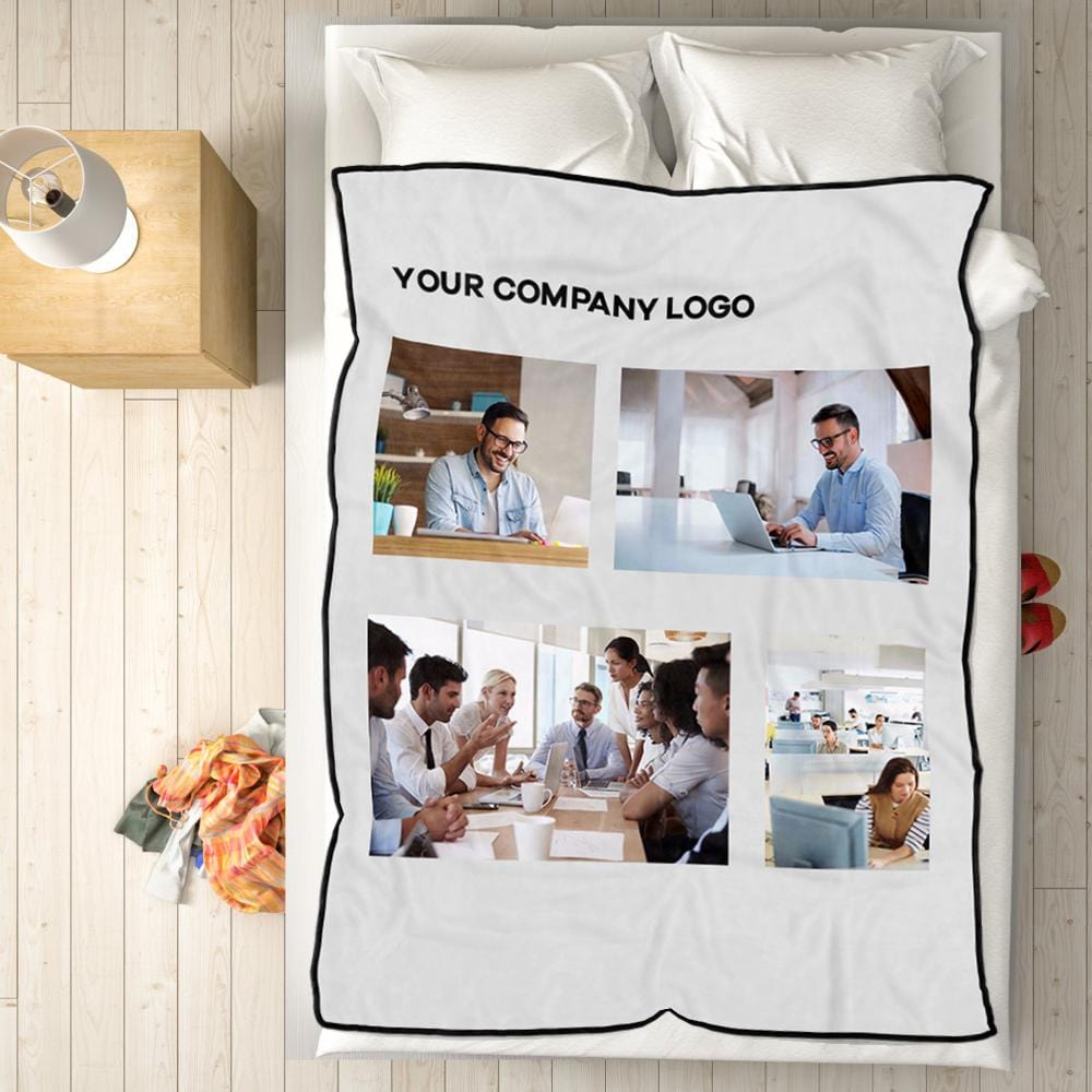 Custom Fleece Blanket Business Gift Company Gifts