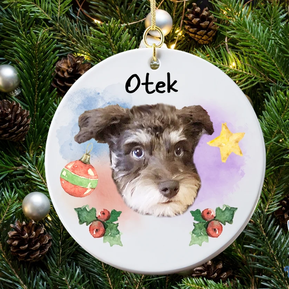 Custom Dog Ornament Personalized Painted Effect Ornaments Christmas Gifts - Image 2