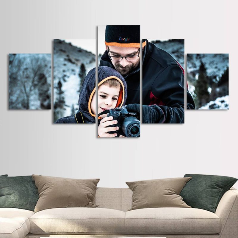 Father’s Day Canvas Father’s Day Gift Custom Canvas Print Family Gifts Wall Decor – 5pcs