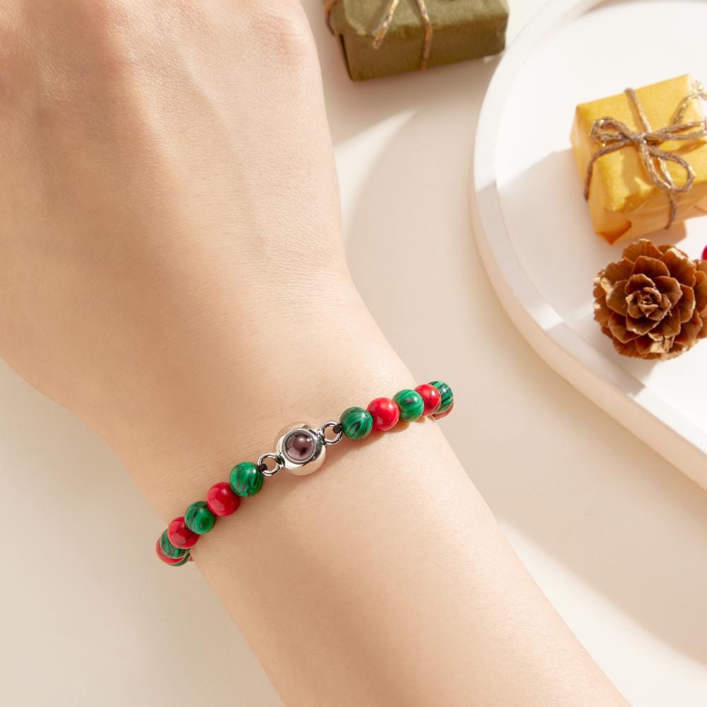 Custom Projection Bracelet Colorful Beads Unique Christmas Couple Gift - Image 4
