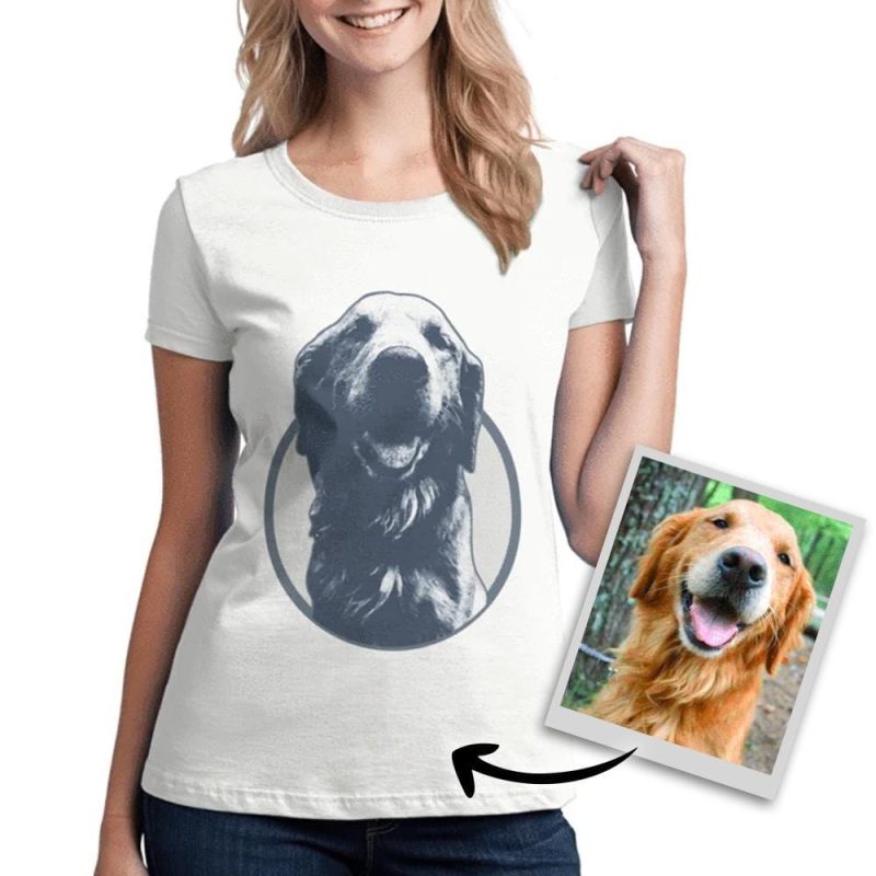 Custom Photo T-shirt Memorial Gift For Pet Lover